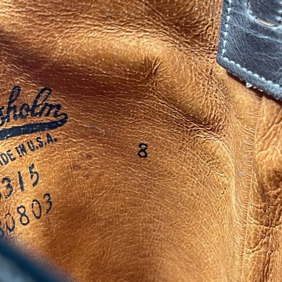 J Chisholm Men's Western Boots Leather US 9 D Gray Brown Cowboy Boots - Picture 14 of 14